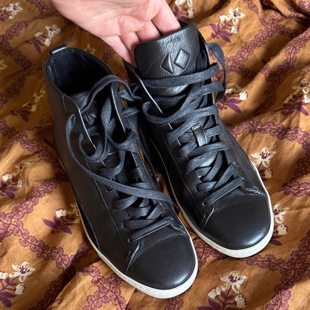 KOIO Black High-Top Men's Leather Sneakers